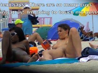Mi Esposa Pollas Negros Bromas En La Playa Desnuda!